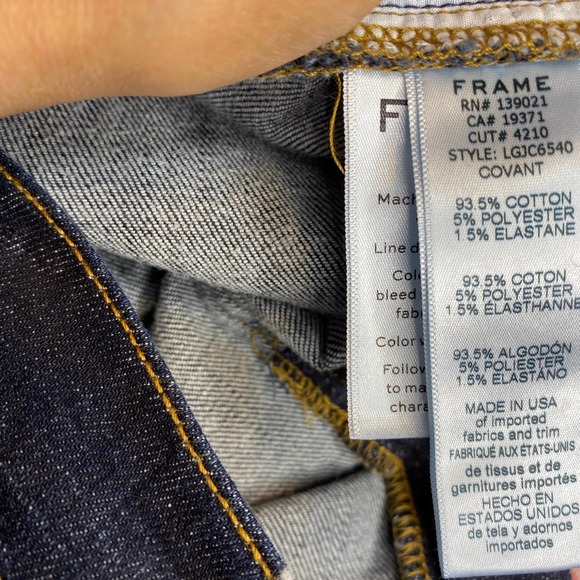 FRAME Le Garçon Crop Jeans Covant Size 26 - Picture 6 of 8